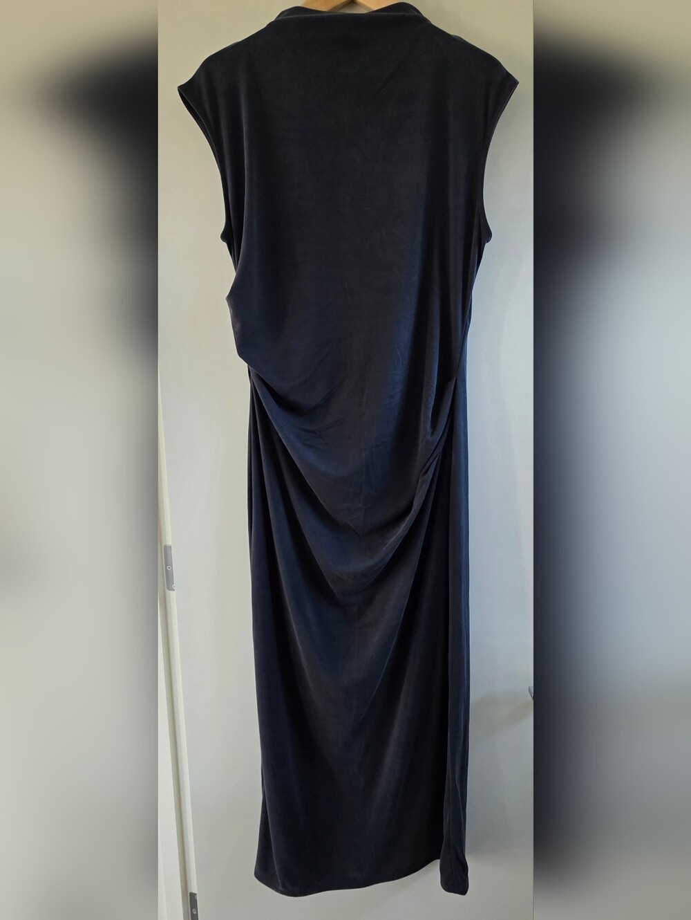 Old Navy Dark Grey Draped Sleeveless Maxi Dress L Tall
